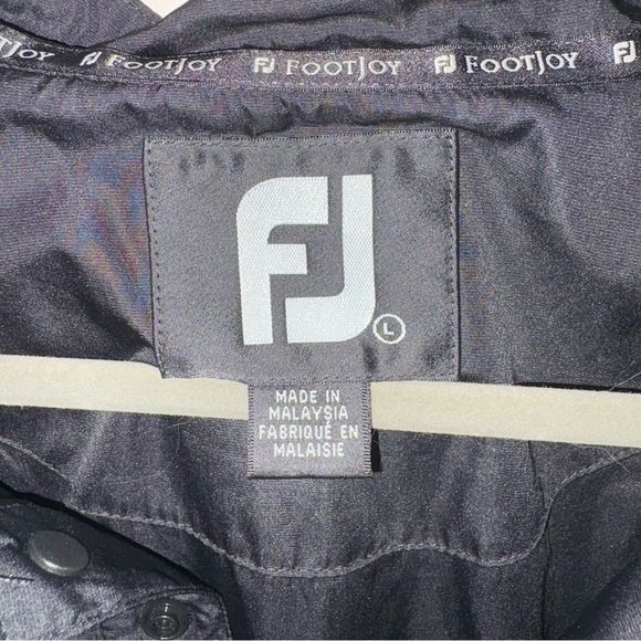 FootJoy Golf Vest Mens Large Black 1/4 Snap Pullover Sleeveless Windbreaker | L - Picture 3 of 3